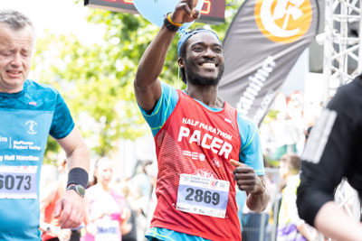 Marathon Pacer smiling